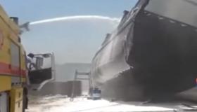 حريق في مناء بوشهر الايراني وأتهامات للكيان الصهيوني