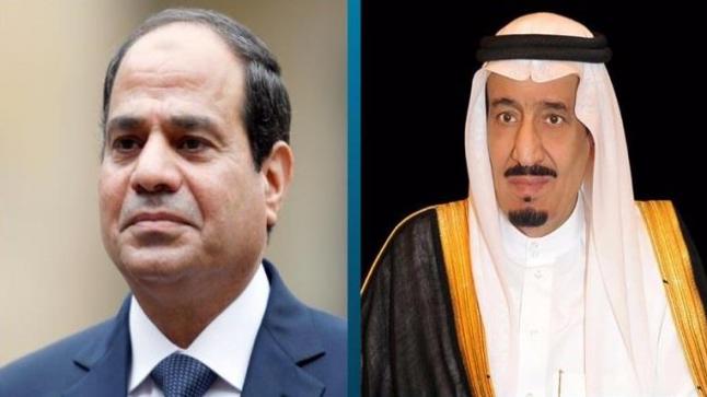 خادم الحرمين الشريفين يتلقى اتصالا هاتفيا من الرئيس المصري