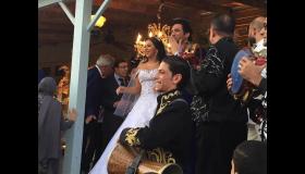 دينا تشعل حفل زفاف إيمي سمير غانم وحسن الرداد