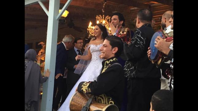 دينا تشعل حفل زفاف إيمي سمير غانم وحسن الرداد